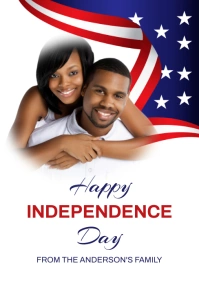 Happy Independence Day Greeting Card Template A5