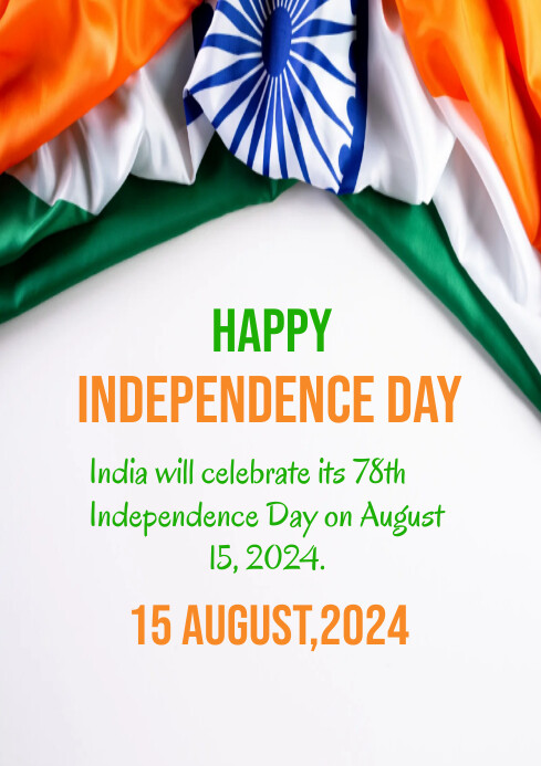 Happy independence day India A4 template 2024 | PosterMyWall