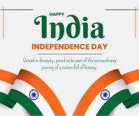 Happy Independence Day India Large Rectangle template