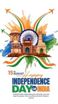 Happy Independence Day India Instagram Story template