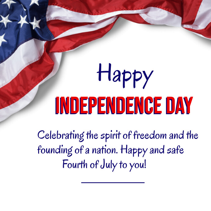 Happy Independence Day Instagram Post 2024 template
