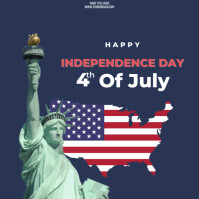 Happy Independence day of America template