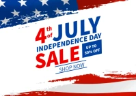 Happy Independence day sale banner Kartu Pos template