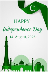 Happy Independence Day template 2025 Póster