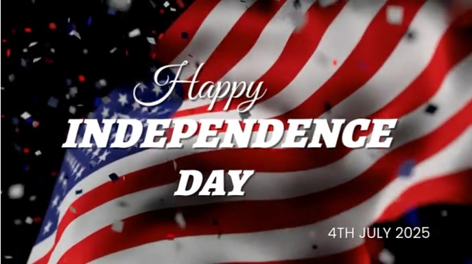 Happy Independence Day USA Design Template Digitale Vertoning (16:9)