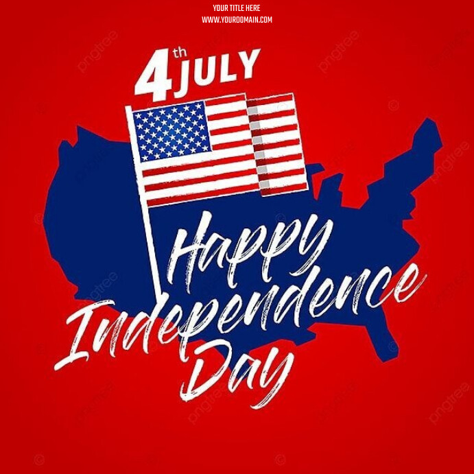Happy Independence Day usa โพสต์บน Instagram template