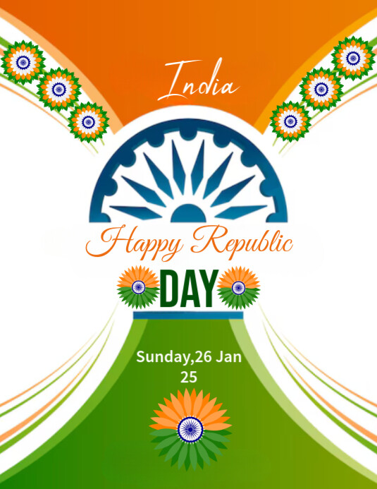 Plantilla de Happy Indian Republic Day Flyer 2025 PosterMyWall