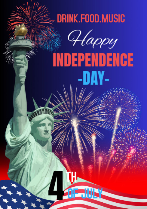 Happy indipandace day celebration A4 template