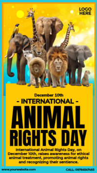 Happy International Animal Rights Day Instagram Story template