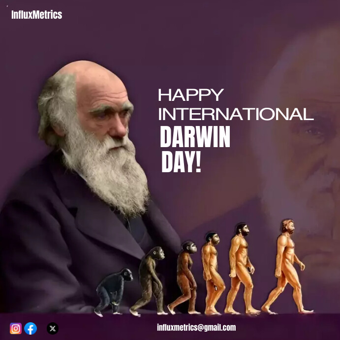 happy international Darwin day Template | PosterMyWall