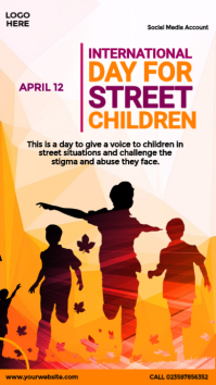 Happy International Day for Street Children Instagram Story template