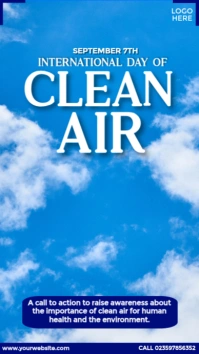 Happy International Day of Clean Air Historia de Instagram template