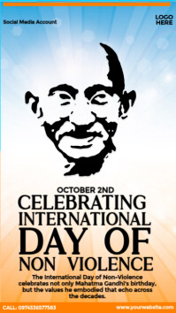 Happy International Day of Non-Violence Historia de Instagram template