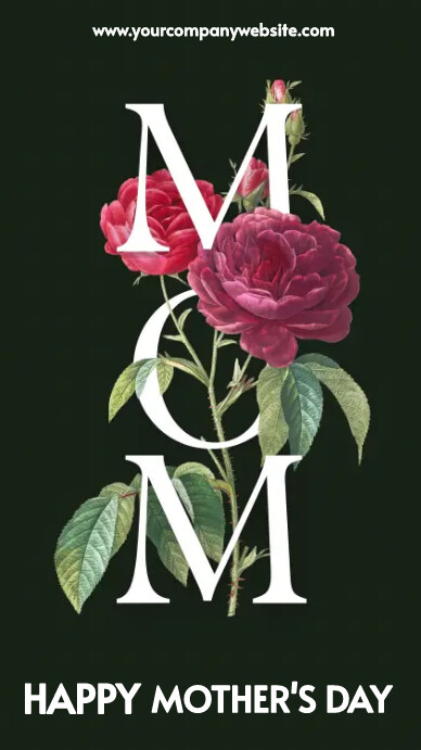 Happy international mother's day 2024 card Ekran reklamowy (9:16) template