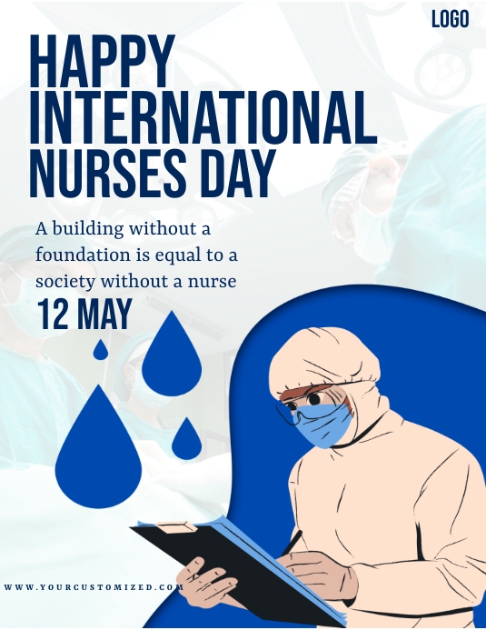 happy international nurses day Volantino (US Letter) template
