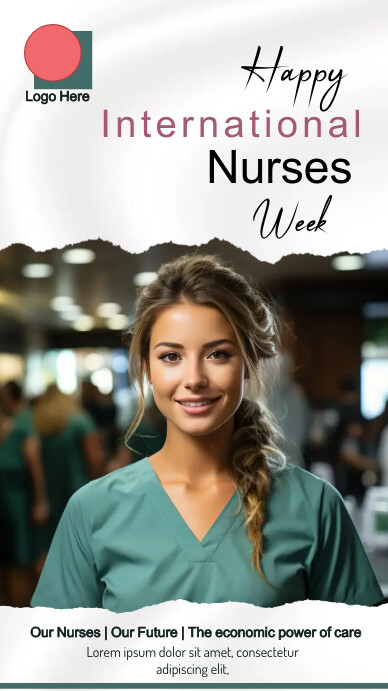 Nurses Week Digital Happy International Nurses Week Poster Template | PosterMyWall