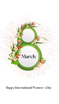 Happy International Women's Day Carte de visite template