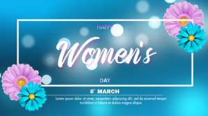 Happy International Women's Day Digitalt display (16:9) template