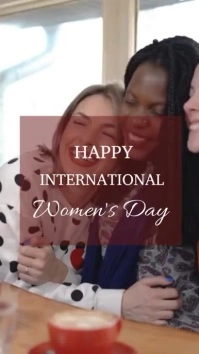 Happy international Women's Day Affichage numérique (9:16) template