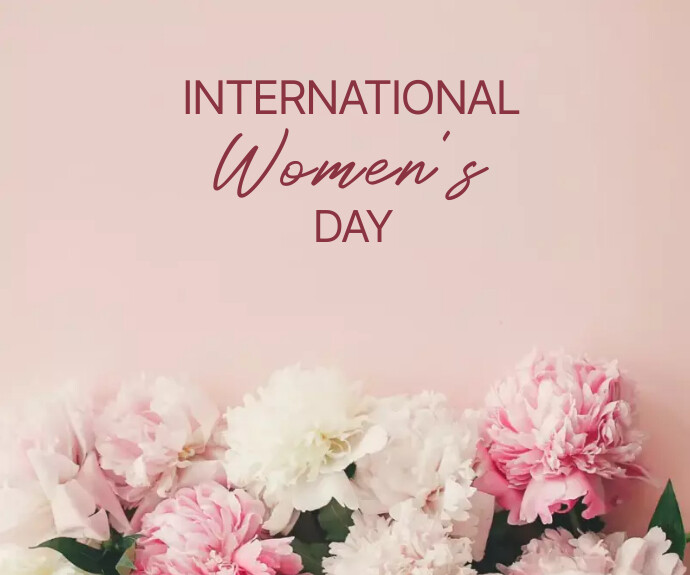 Happy International Women's Day Medium Rectangle template