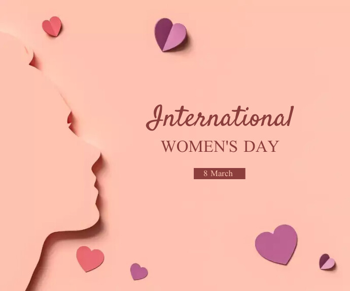 Happy International Women's Day Medium Rectangle template