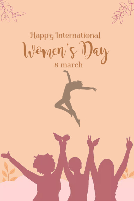 Happy international women's day Poster template