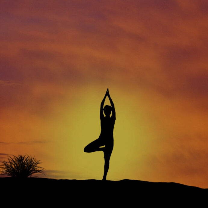 Happy international yoga day celebration Instagram-opslag template