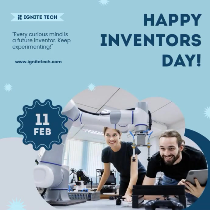 Plantilla de Happy Inventor's Day Instagram Post Slideshow | PosterMyWall