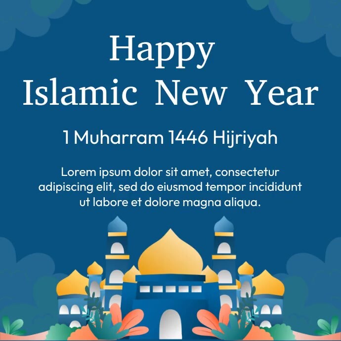 Happy Islamic New Year Instagram Post template