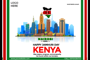 Happy Jamhuri Day Drapeau template