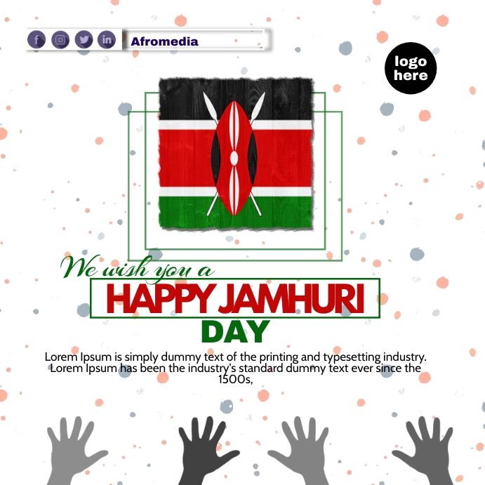 HAPPY JAMHURI DAY KENYA POSTER (1) Template PosterMyWall