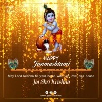 Happy Janmashtami Greetings Instagram Post Template