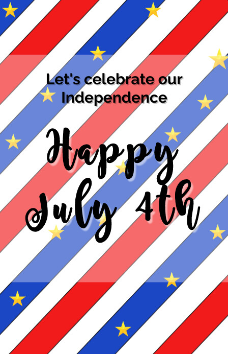 Happy July 4th - Stars&Strips BG Szeroki pół strony template
