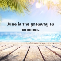 Plantilla de Welcome june instagram post | PosterMyWall
