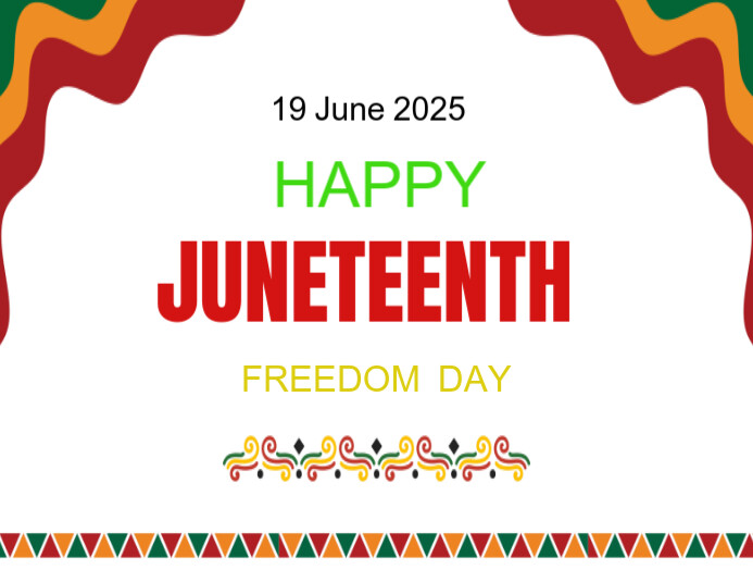 Happy June teenth template 2025 Løbeseddel (US Letter)
