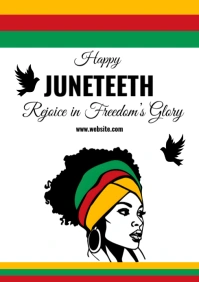 Happy Juneteenth Day  A4 template