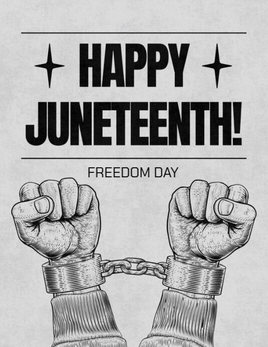 Happy Juneteenth freedom day Flyer (US Letter) template