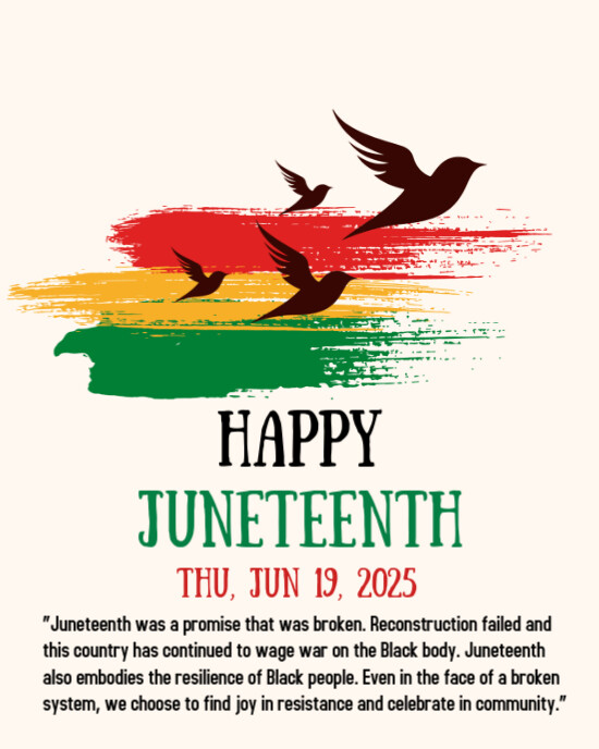 Happy Juneteenth freedom day Instagram Portrait template