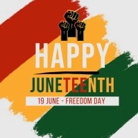 HAPPY JUNETEENTH FREEDOM DAY INSTAGRAM SQUARE template