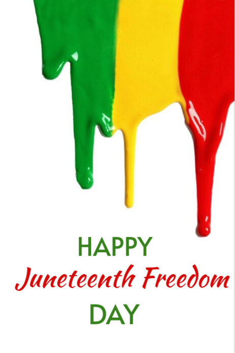 Happy Juneteenth freedom Day template 2025 Poster