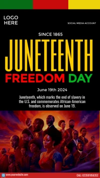 happy juneteenth instagram story template
