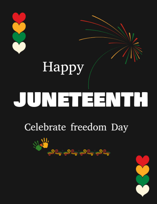 Happy Juneteenth template 2025 Flyer (US Letter)