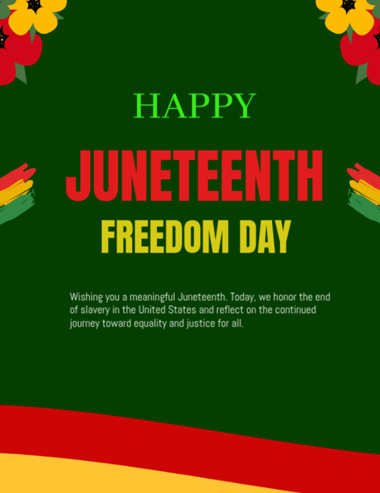 Happy Juneteenth template 2025 Flyer (US Letter)