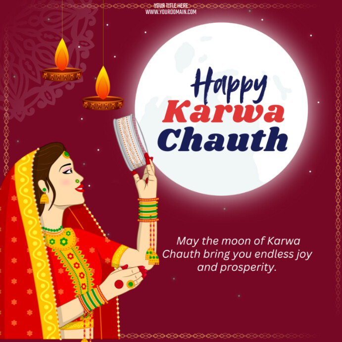 Happy Karwa Chauth Instagram Post template