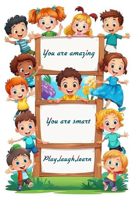 Happy Kids  Poster Cartaz template