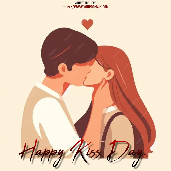 Happy Kiss Day Wpis na Instagrama template