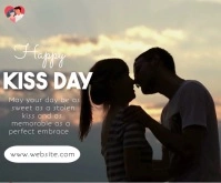 happy kiss day template Medium Rectangle