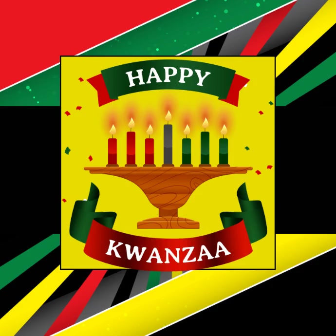 Happy kwanzaa,poster template