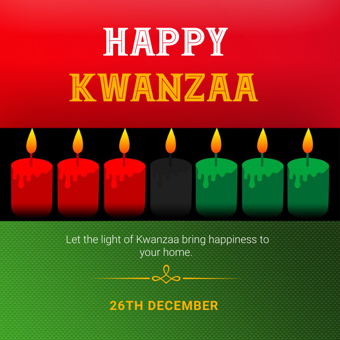 Happy kwanzaa day Publicação no Instagram template