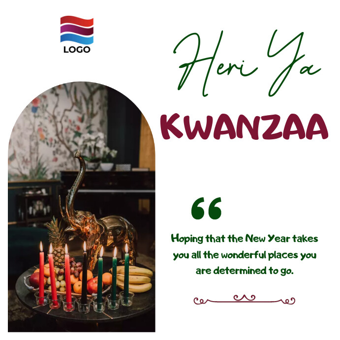 Happy kwanzaa โพสต์บน Instagram template